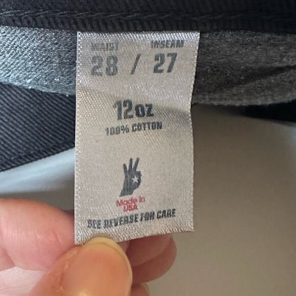 American Apparel Wide leg Black Jeans High rise Cotton Denim size 28 - Picture 6 of 7